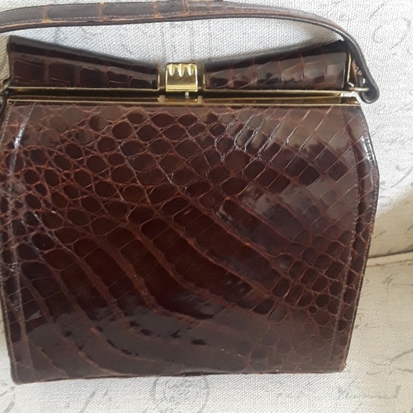 Genuine  alligator vintage purse made in the 60s - Picture 3 of 4